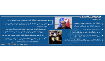 افتخارات دانشگاه کاشان در بهمن و اسفند ماه ۱۳۹۶