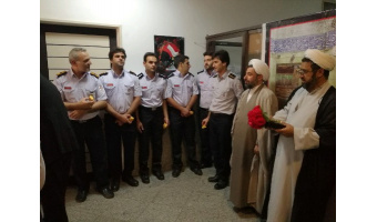 حضور و تبریک  جمعی ازدانشگاهیان دانشگاه کاشان در  آتش نشانی کاشان