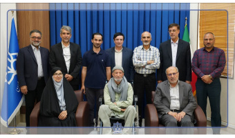حضور هنرمند جانباز حسین نوری و همسرش دکتر نادیا مفتونی در دانشگاه کاشان